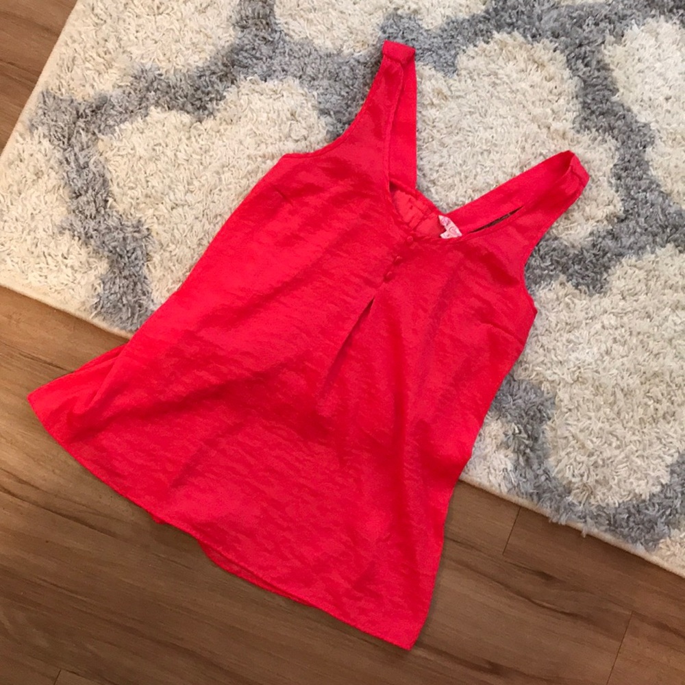 Red Silky Blouse